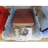 Box containing art and other reference books plus novels