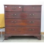 Georgian mahogany chest of two over three drawers