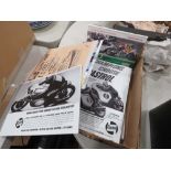 Box containing motorbike pictures and ephemera
