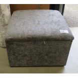 5340 Grey fabric ottoman