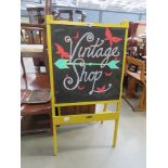 (40) - Vintage shop sandwich board