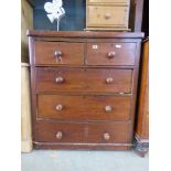 Victorian chest of two over three drawers