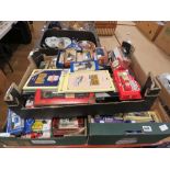 3 boxes containing die cast toy cars