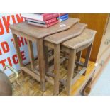 Nest of 3 teak tables