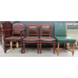 5055 - 4 rexine covered dining chairs