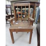 (26) - 1950s pine child's armchair