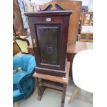 Single door pot cupboard plus an oak two tier side table