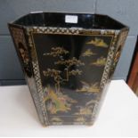 Chinese patterned contemporary waste paper basket
