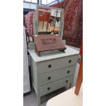 Sage green painted dressing chest