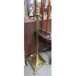 Brass floor lamp with corinthian column
