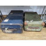 (24) 2 vintage suitcases