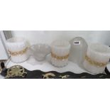 5 glass lampshades