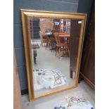 5351 Rectangular bevelled mirror in gilt frame