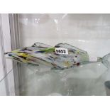 2 Italian Murano glass fish