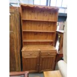 Pine dresser with two drawers and cupboard under