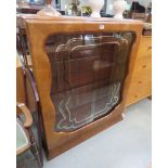 1950s Walnut china cabinet with glazed sliding doors