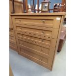 Beech effect chest of 5 drawers
