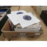 Box containing 7'' records
