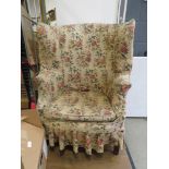 Porters chair in floral fabric