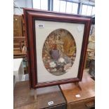 (37) Fire screen with dried flower panel