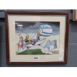 5167 - Comical yachting print