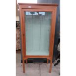 Glazed pine display cabinet