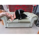 ***WITHDRAWN*** 5084 Olive green buttonback two seater sofa