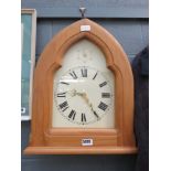 Quartz wall clock in pine frame