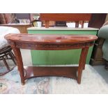 ***WITHDRAWN*** 5374 Reproduction mahogany demi loom console table with second tier