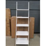 Charles Jacobs white painted five tier display stand (boxed)