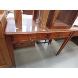 Cherry finished desk with two drawers