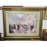 Framed and glazed print of ballroom dancers