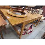 Oak extending dining table