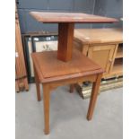 (33) Oak tow tier lamp table