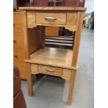 5220 - Pair of pine single drawer lamp tables