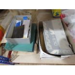 3 boxes containing stamps and stamp albums