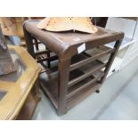 (21) Beech three tier trolley