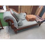 ***WITHDRAWN*** 5058 Victorian mahogany and upholstered chaise