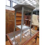 Hummingbird patterned two tier octagonal side table