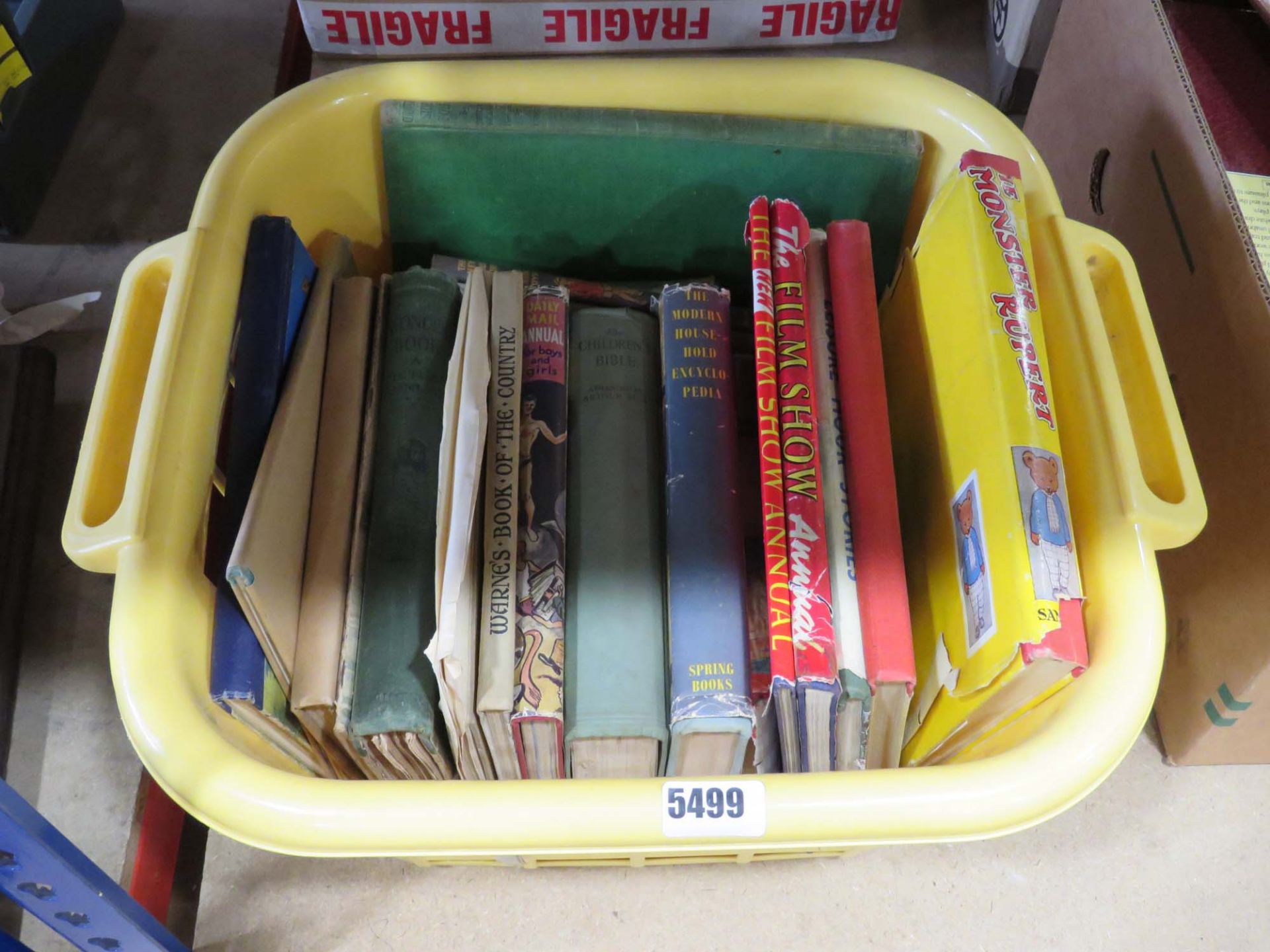 Box containing childrens books and annuals