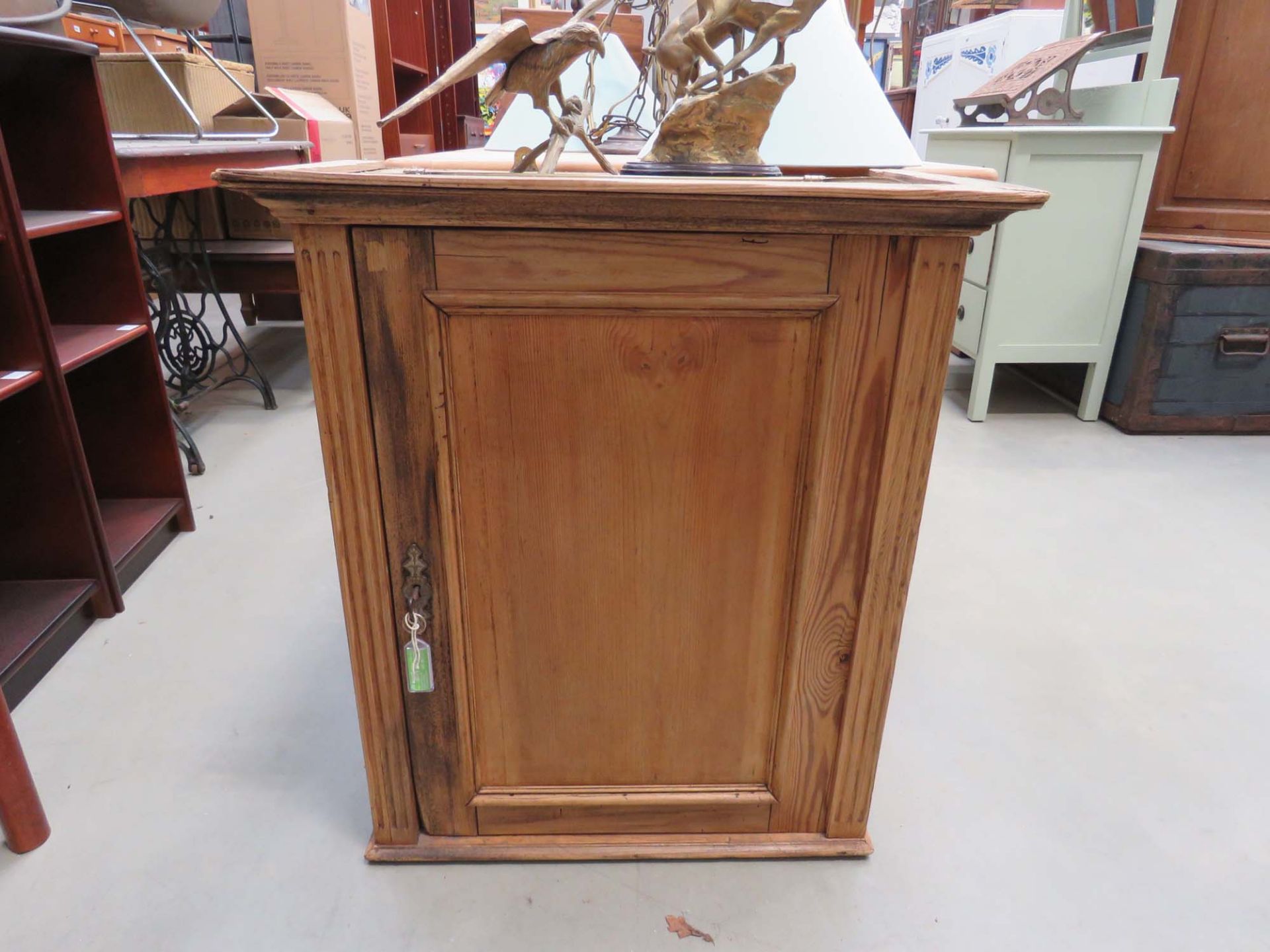 Pine single door cupboard