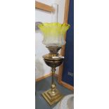 Brass oil lamp