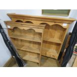 (14 & 15) 2 pine hanging shelves