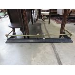 Cast iron and brass fire curb