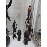 5 carved African figures