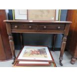 Victorian mahogany entailed leather writing table
