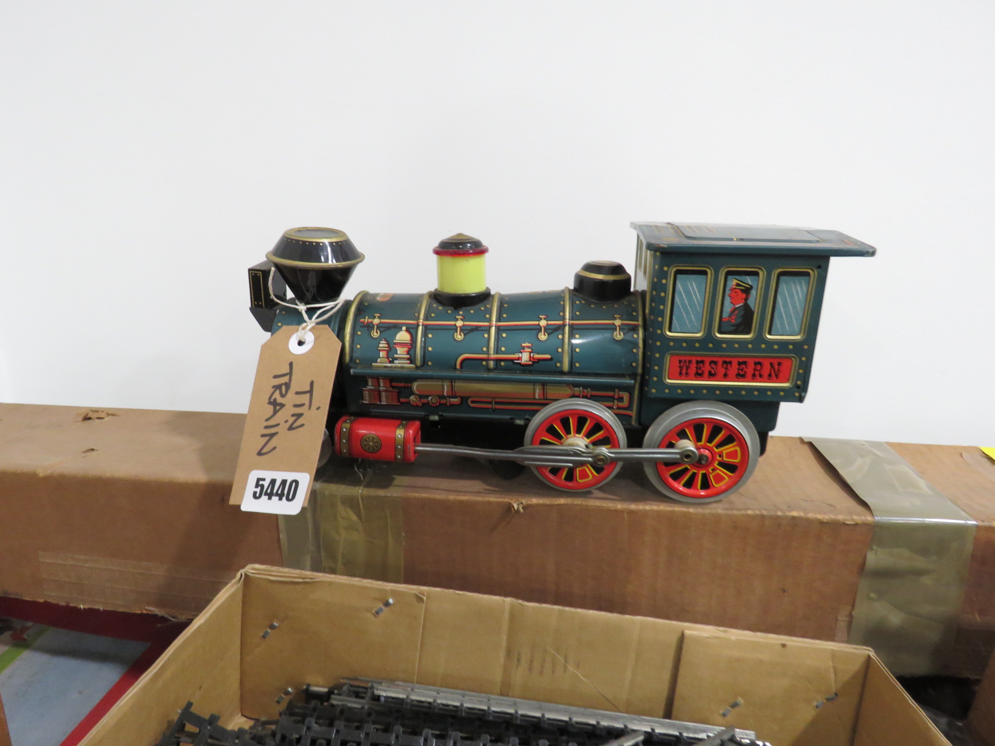 Tin plate locomotive plus a quantity of Triang rolling stock and track - Image 2 of 3