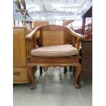Rustic bergere tub chair