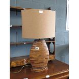 5363 Composite wooden table lamp with shade