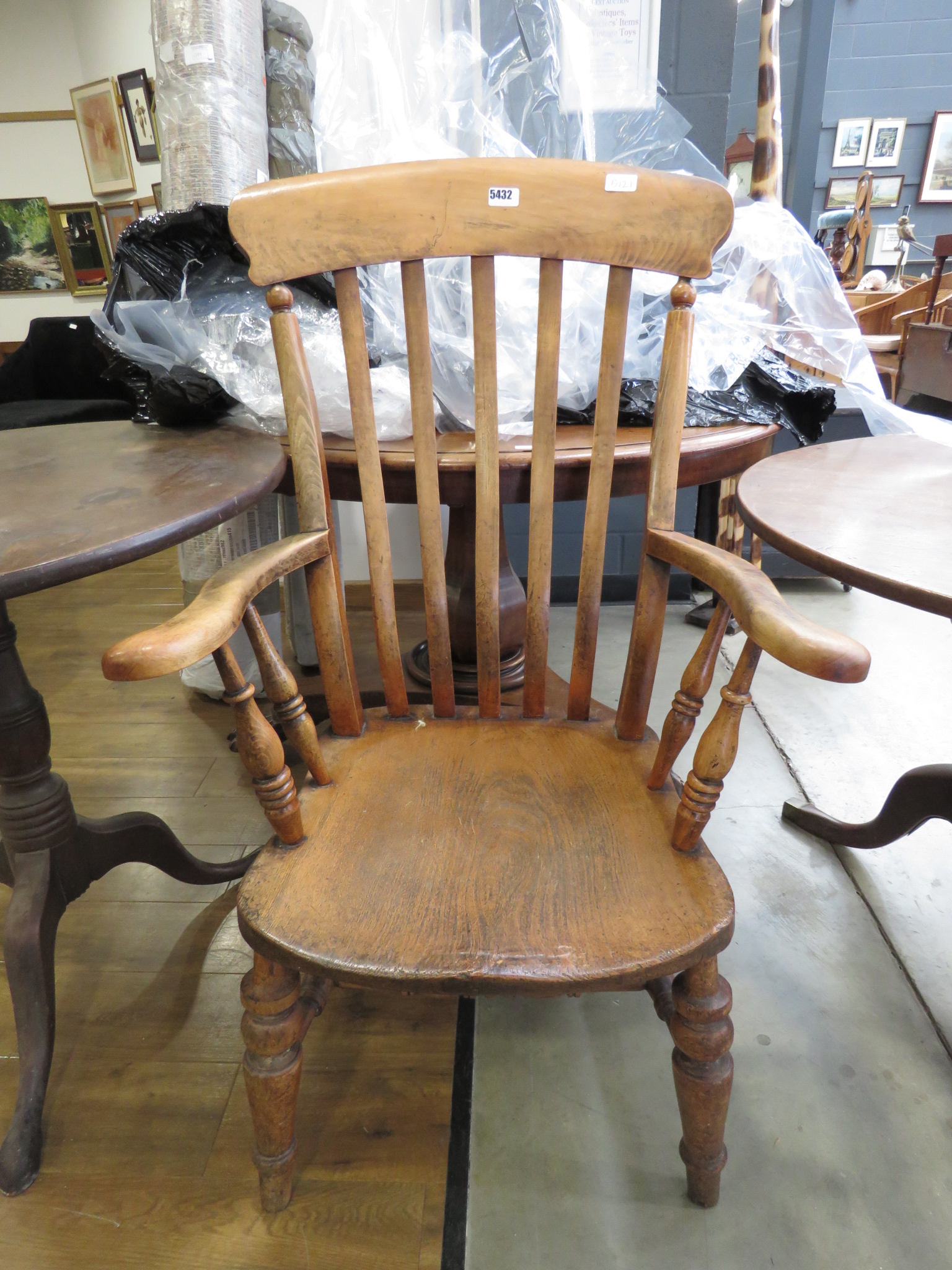 Elm seated armchair